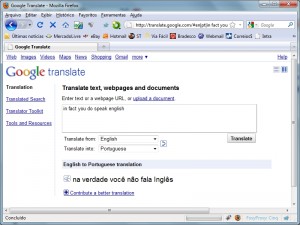 Google Translation - Errado
